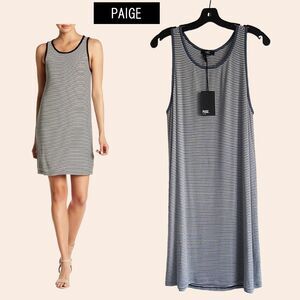 PAIGE NEW MIA Striped Sleeveless Shirt Dress L